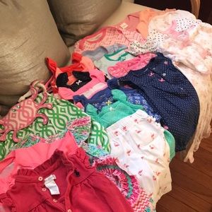 New! 22 items! Spring rompers, onesies, gowns.